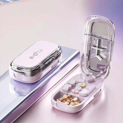 New Quartering Pill Cutter Storage Box Portable Drug Tablet Medicine Dustproof Divider Organizer Crusher 1/2 1/4Pill Cutter