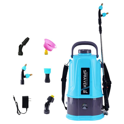 5L Electric Backpack Sprayer with 5 Mist Nozzle Garden Sprayer with Adjustable Shoulder Strap Water Sprayer for Yard Lawn Garden