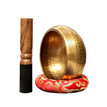 Miwayer Copper Sing Bowl Nepal Tibet Handmade for Religious Sound Therapy Music Yoga Buddha Bowl Chanting Healing Tool