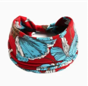 Boho Headbands for Women Knotted Wide Headwrap Turban Yoga Workout Head Bands Stretch Hiarbands Cotton Bandana Hair Accessories