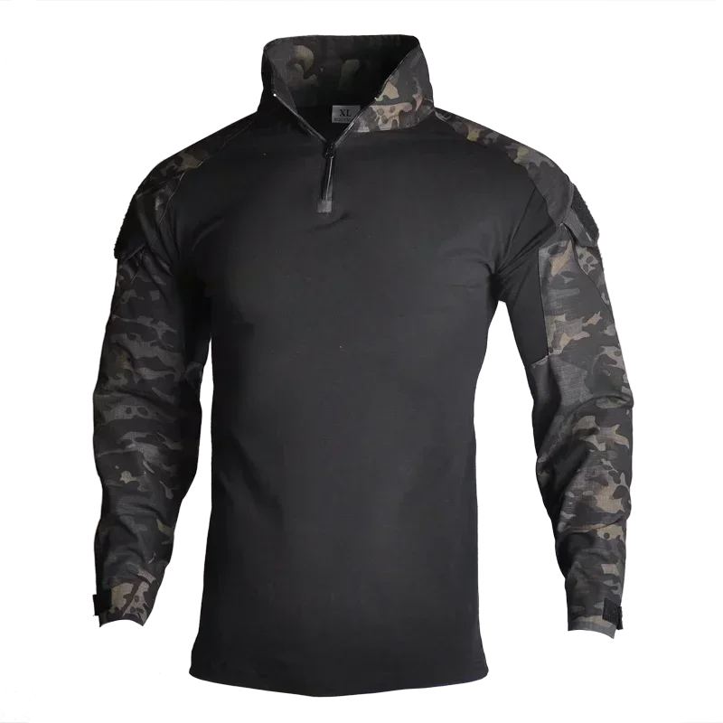 Camouflage Tactical Uniform Hunting Shirts Pants with Elbow Knee Pads Outdoor Hiking Training Frog Sets Clothing Ghillie Suits