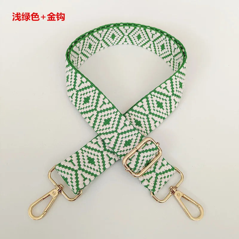 1 Piece 1.50inch Wide Adjustable Handbag Purse Strap Replacement Crossbody Shoulder Strap Geometry Pattern Jacquarded Strap