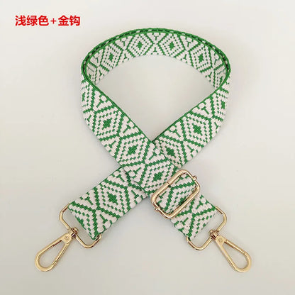 1 Piece 1.50inch Wide Adjustable Handbag Purse Strap Replacement Crossbody Shoulder Strap Geometry Pattern Jacquarded Strap