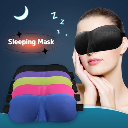 3D Smooth Natural Sleep Mask Fully Adjustable Shoulder Strap Unisex Essential for Travel Peaceful Sleep Blindfold Light Eyepatch