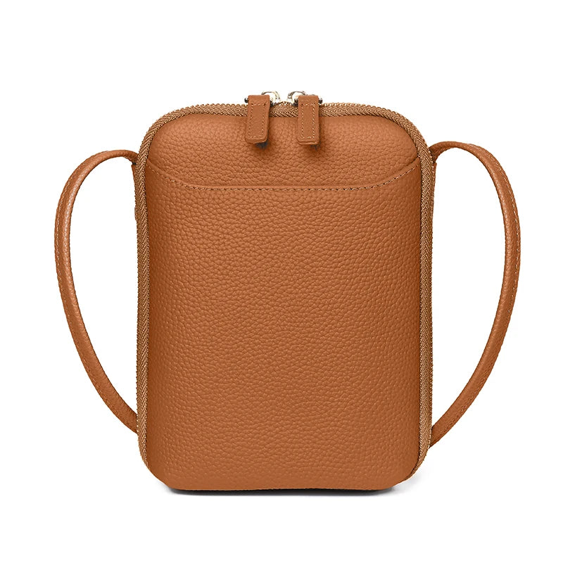 Girl's Leather Crossbody Wallet with Front Pocket and Adjustable Shoulder Strap – Perfect for Concerts, Festivals, and Sports Ev
