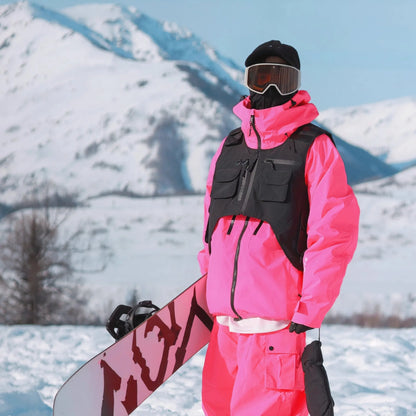 American Style Skiing Vest Single Board Double Board Black Skiing Vest Unisex Outdoor Sports Vest Hiking Fishing Vest 2026