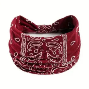 Boho Headbands for Women Knotted Wide Headwrap Turban Yoga Workout Head Bands Stretch Hiarbands Cotton Bandana Hair Accessories