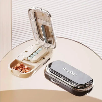 New Quartering Pill Cutter Storage Box Portable Drug Tablet Medicine Dustproof Divider Organizer Crusher 1/2 1/4Pill Cutter