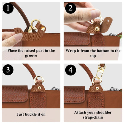 No Hole Punch Leather Replacement Strap Adjustable Crossbody Bag Strap Clip On Shoulder Strap for Purse Handbag Accessory