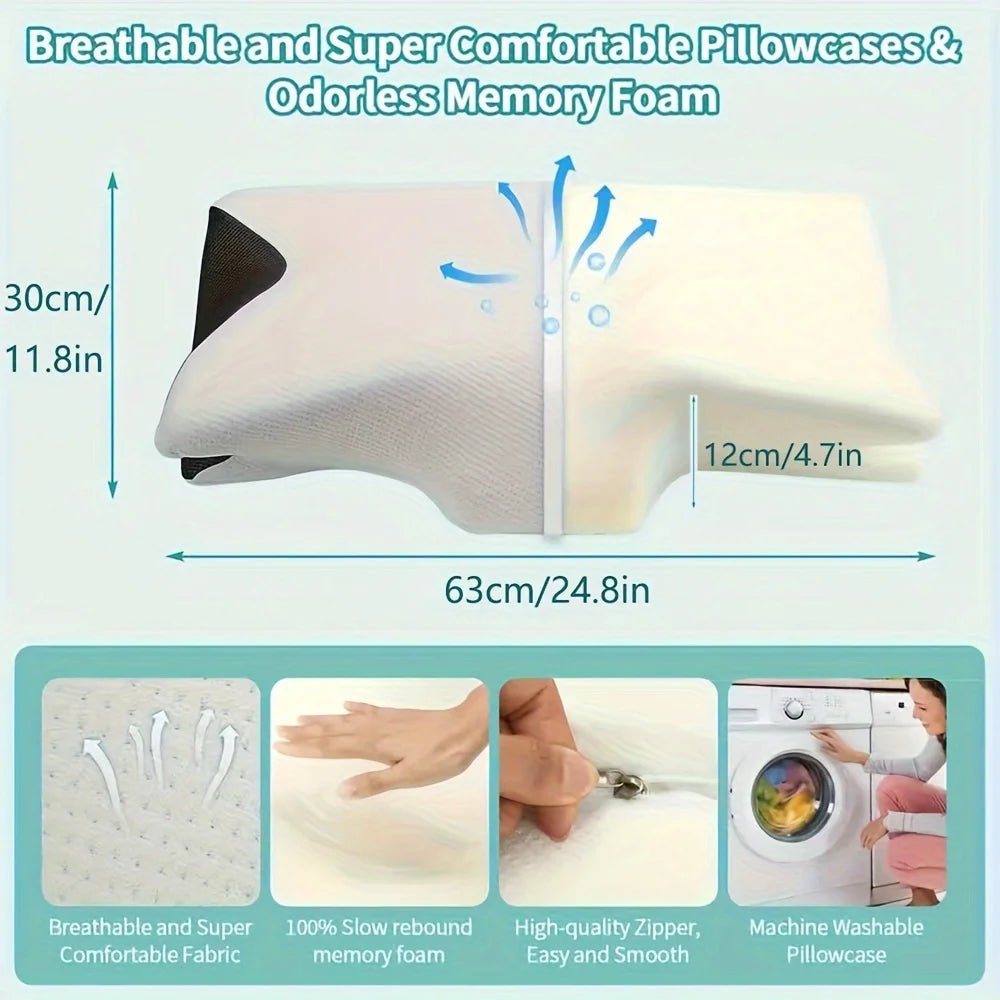 Ergonomic cotton snack pillow with comfortable sleeping design, soft and lightweight, perfect for side, back and abdominal sleep