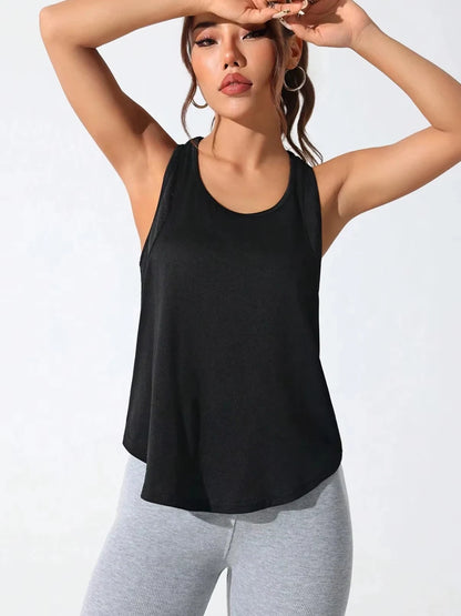 Summer Run Keep Amazing Speed Letter Print Tank Tops Womens Basic Quick Drying Gym Sports Vest Casual Breathable Soft Sleeveless