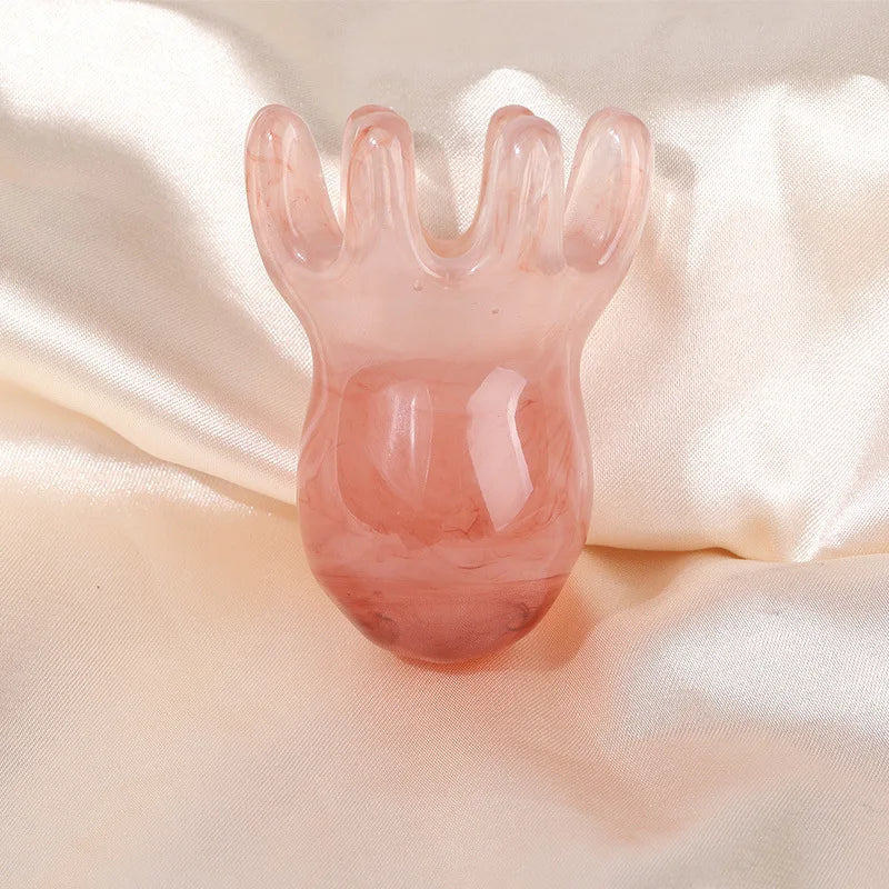 Resin Octopus Massage Comb Head Meridian Scraping Scalp Massage Brush Acupuncture SPA Gua Sha Massage Comb for Fatigue Relief