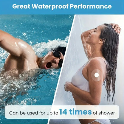 50pcs Freestyle Libre Sensor Covers, Latex-Free Adhesive for Libre 2, Precut CGM Tape, Waterproof, Strong Stick, Long-Term Use