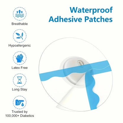 50pcs Freestyle Libre Sensor Covers, Latex-Free Adhesive for Libre 2, Precut CGM Tape, Waterproof, Strong Stick, Long-Term Use