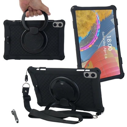 360 Rotating Case For Teclast T60 12" P50 T50 Pro 11" M50 Pro 10.1" Soft Silicone Stand Cover With Handle Grip Shoulder Strap