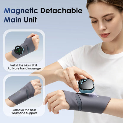 Cordless Wristband for Carpal Tunnel Muscle Fatigue Relief Belt 10 Modes 29 Levels EMS Microcurrent Wrist Guard Hand Massager