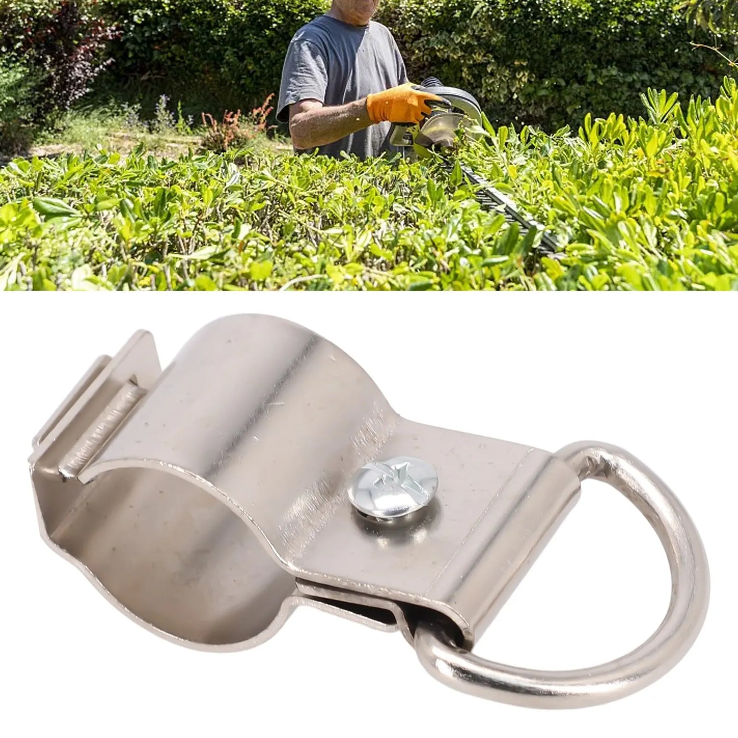 1pc Metal Shoulder Strap Trimmer Shaft Clamp Clip Compatible With EGO 56V String Outdoor Garden Power Tools Accessories