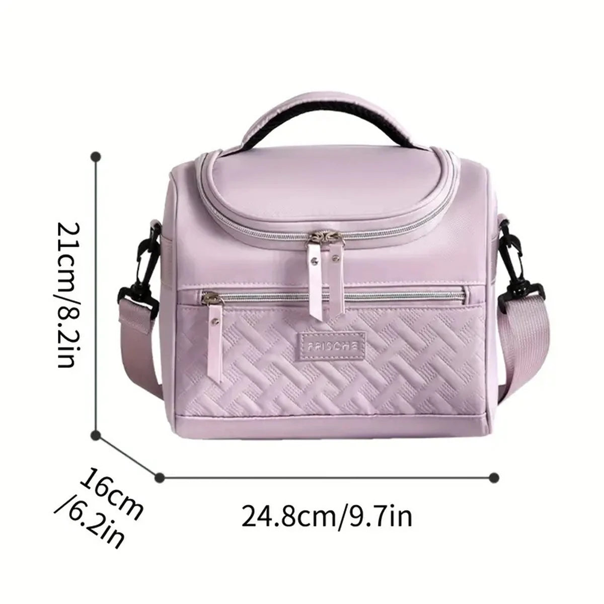 Large Insulated Lunch Bag Cooler Hand Washable Durable Polyester Lunch Box with Padded Shoulder Strap for Work, School, Picnics