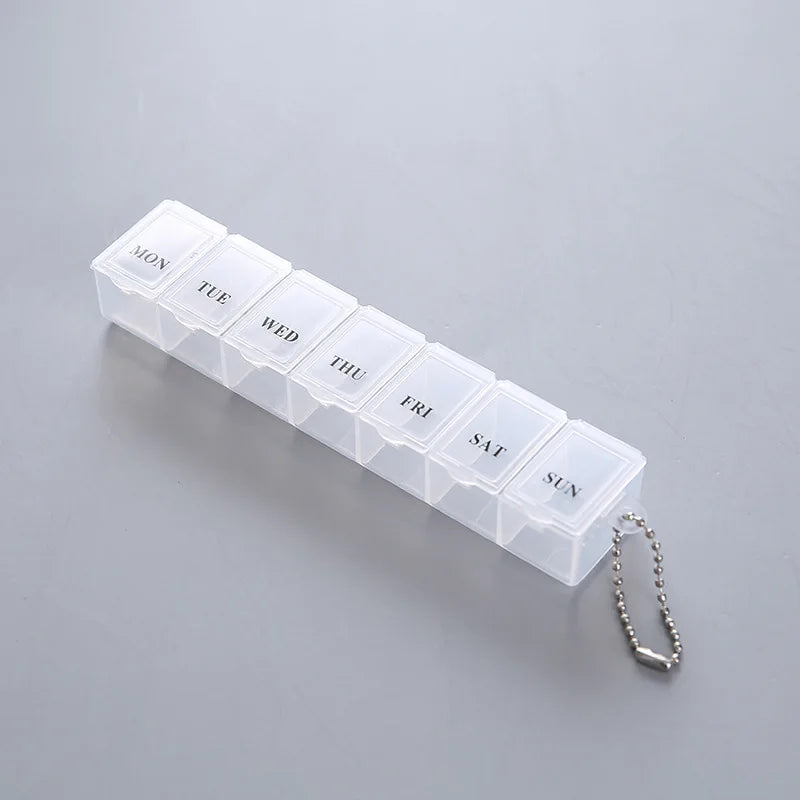 7 Days Pill Medicine Box Weekly Tablet Holder Storage Organizer Container Pill Box Splitters 3 Colors Pill Case Organizer 1Pcs