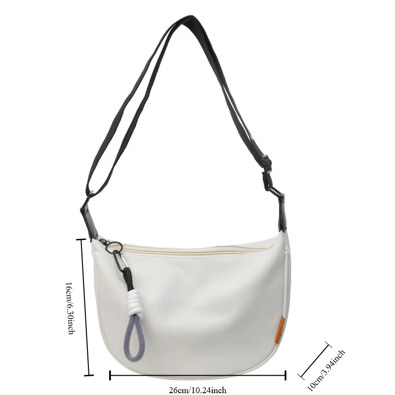 Fashion Crossbody Bag Simple Wide Shoulder Strap Design Single Shoulder Bag Original Style Commuting Dumpling Women Bag
