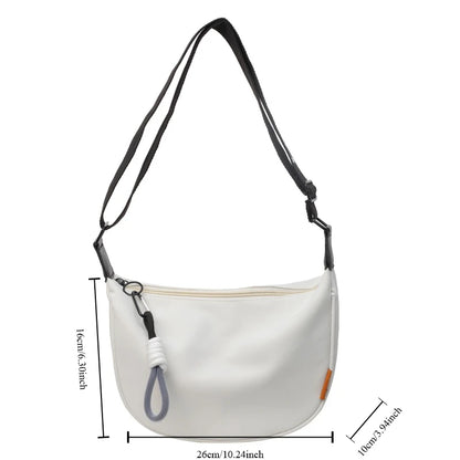 Fashion Crossbody Bag Simple Wide Shoulder Strap Design Single Shoulder Bag Original Style Commuting Dumpling Women Bag