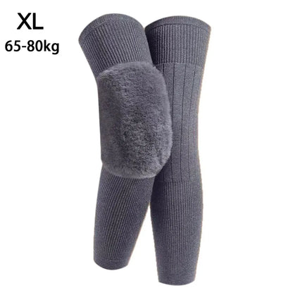 New Elastic Winter Knee Pads Plus Velvet Warm Knee Sleeve Thickened Universal Leg Sleeves Windproof Coldproof Knee Support