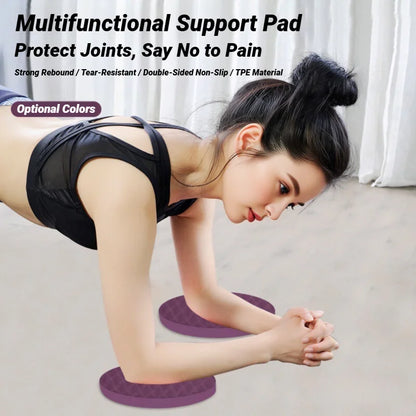 Yoga Knee Guard 2Pcs, Foam Pilates Support Round Pads Anti Slip Fitness For Knees, Elbows, Wrists 2 Pack Exercise Cushion