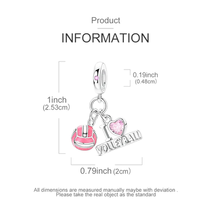 925 Sterling Silver Sports Series Charms Bead Yoga Boxing Dumbbells Badminton Pendants Fit Original Bracelet DIY Women Gift
