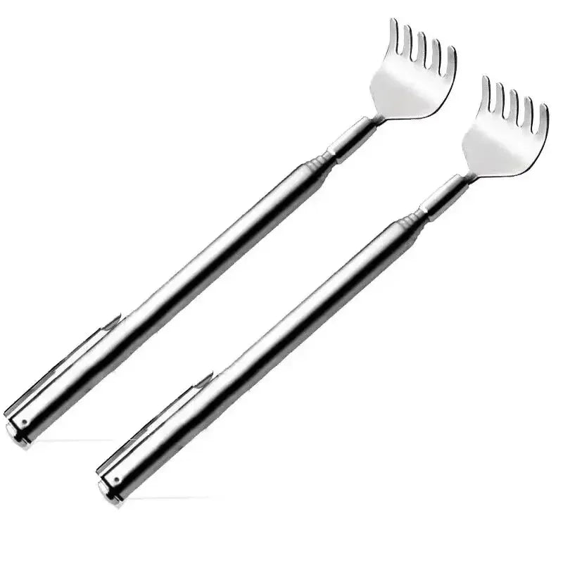 Silvery Portable Telescopic Back Scratcher Extendable Stainless Steel for Men & Women Gift for Mothers And Fathers