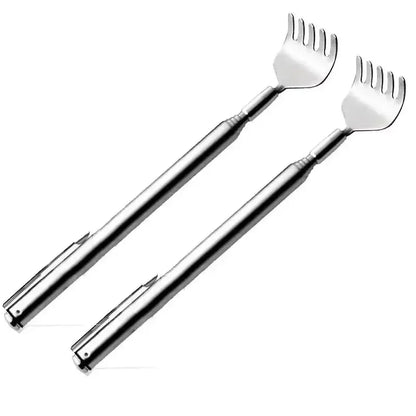 Silvery Portable Telescopic Back Scratcher Extendable Stainless Steel for Men & Women Gift for Mothers And Fathers