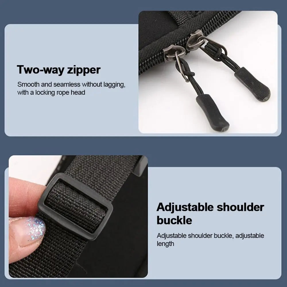 New Portable Fishing Rod Bag With Shoulder Strap Black Fishing Pole Reel Bag Folding Fishing Rod Case