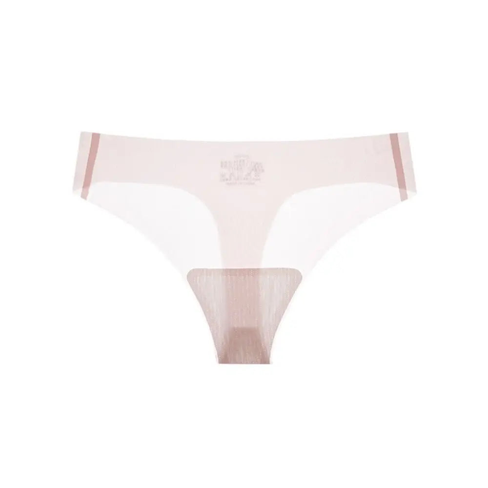 Transparent Women's Summer Ice Silk Panties Traceless Yoga Fitness Ice Silk Seamless Briefs Thong Breathable Low Waist Lady