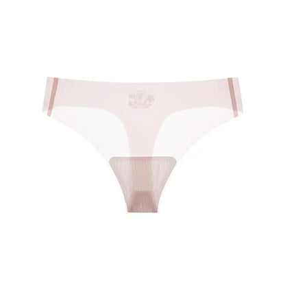 Transparent Women's Summer Ice Silk Panties Traceless Yoga Fitness Ice Silk Seamless Briefs Thong Breathable Low Waist Lady