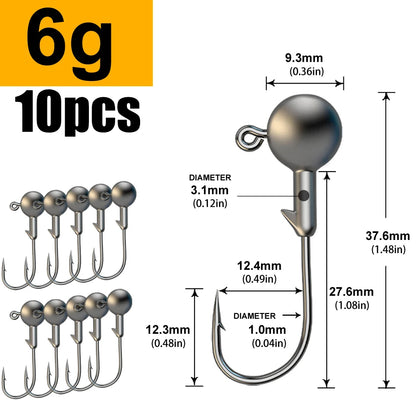 1g 2g 3g 4g 5g 10g 20g 22g 25g 28g crank Jig head hook fishing hook head Jig lure hard bait soft worm jig hook for fishing