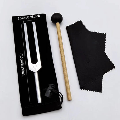 128 /512Hz Chakra Healing MassageTuning Fork Set,Aluminum Alloy Tuning Forks Used for Sound Therapy Yoga Meditation Accessory