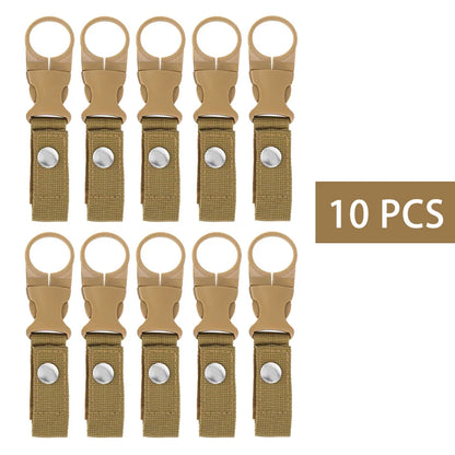 Webbing Water Bottle Holder Climbing Carabiner Belt Backpack Hanger Hooks Clip Multifunction Water Bottle Nylon Buckle Hook Clip