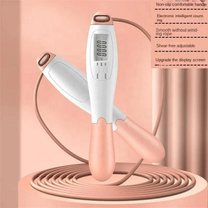 LCD Digital Jump Rope with Smart Counter, Adjustable Cordless/Corded Skipping Rope for Home Gym, Cardio, Boxing & Crossfit Train