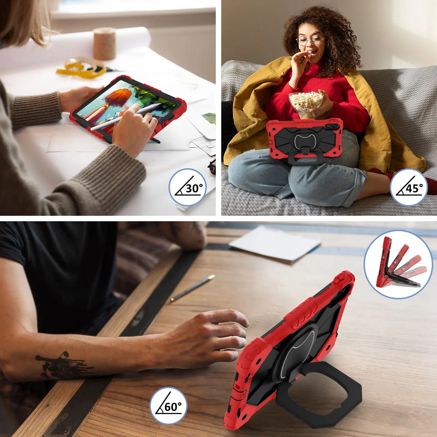 Heavy Duty Case for Xiaomi Redmi Pad 2 11 inch 2025 Shockproof Rotating Stand Cover for Redmi Pad 2 11" with Shoulder Strap