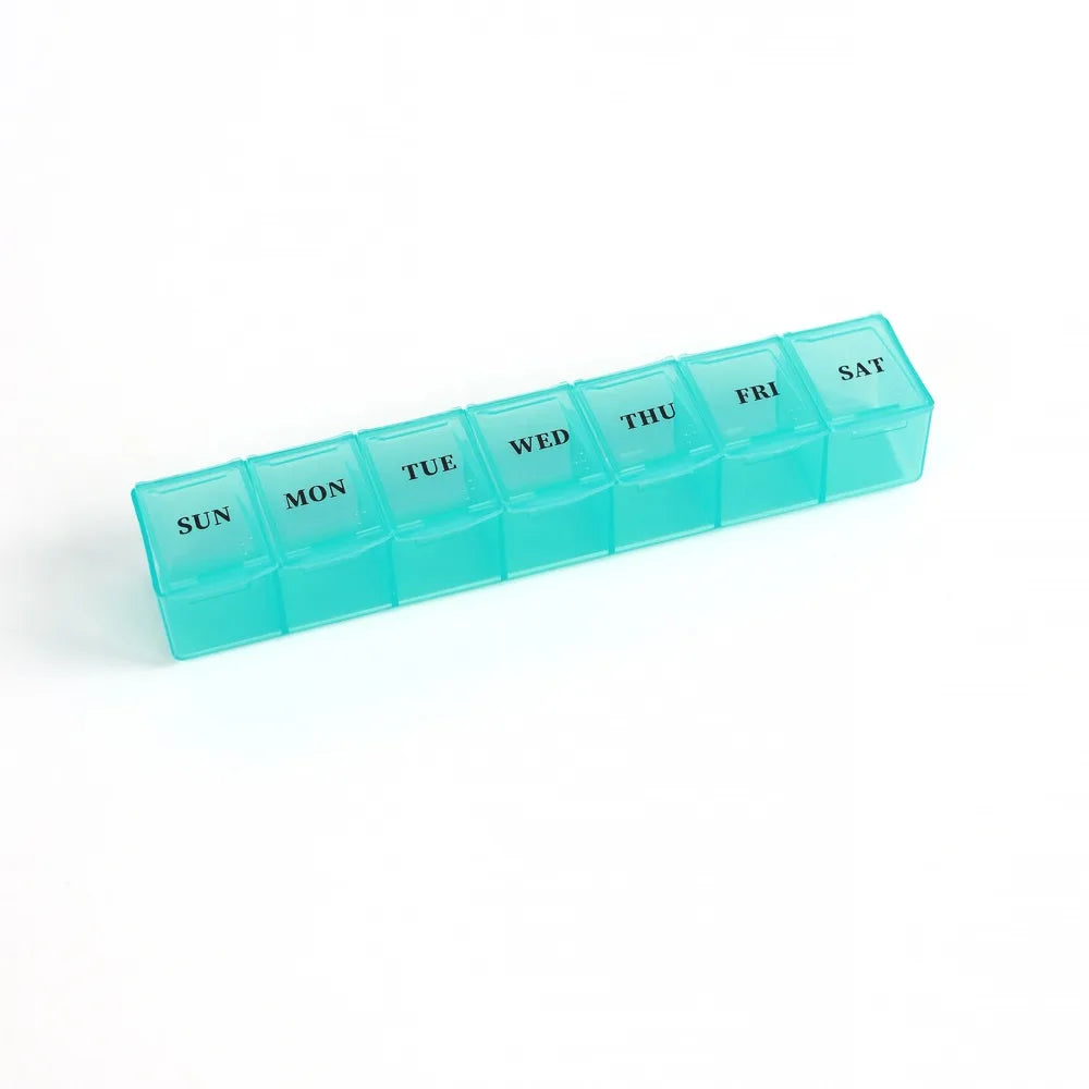 New Hot Weekly Premuim Portable 7 Grids 1 Times A Day Pill Storage Cases Box Organizer Container for Vitamins Medicine Fish Oils