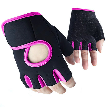 Women Men Fitness Gym Gloves Weightlifting Gloves Half Finger Breathable Non-slip Gel Pad Bodybuilding Training Dumbbells Gloves