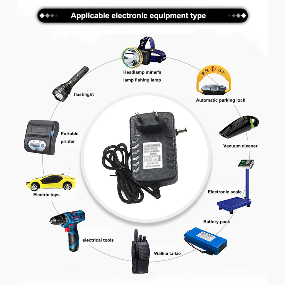 AC 100-240V DC 16.8V 1A  16.8V 2A Fascia Gun Car Wash Gun Electric Drill Charger Lithium Battery Charger 5.5mm x 2.1mm DC