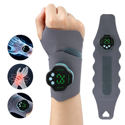 Cordless Wristband for Carpal Tunnel Muscle Fatigue Relief Belt 10 Modes 29 Levels EMS Microcurrent Wrist Guard Hand Massager