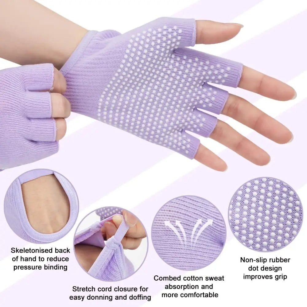 Breathable Cycling Gloves Women Fitness Gloves Gym Weightlifting Yoga Bodybuilding Training Non-slip Sports Half Finger Gloves