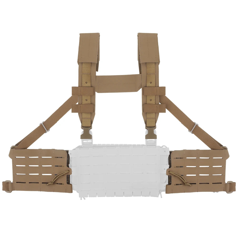 Tactical ARC Chest Rig V3 Shoulder Strap 5.56 Triple Mag Pouch with Bilateral Quick Release Slide Molle Platforms Hunting Vest