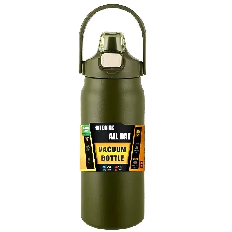 304 Stainless Steel Vacuum Tumbler with Straw Hot Cold Sports Water Bottle Outdoor Thermos