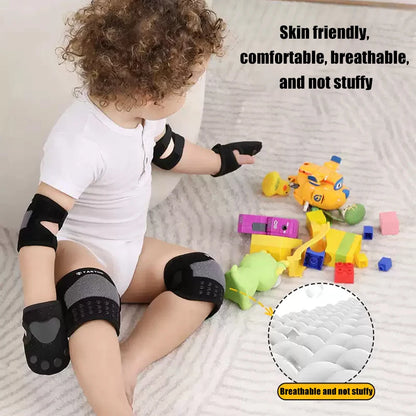 1Pair Baby Elbow Knee Pads for Crawling Adjustable Knee Pads Toddler Crawler Knee Elbow Protector for Infant Girl Boy Crawling