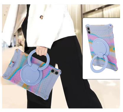 360 Rotating Case For Teclast T60 12" P50 T50 Pro 11" M50 Pro 10.1" Soft Silicone Stand Cover With Handle Grip Shoulder Strap