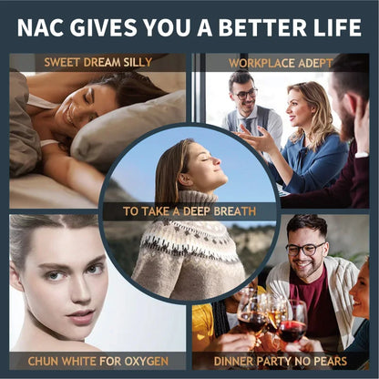 NAC Glutathione Capsules N-Acetyl Cysteine 1200 mg Support for Liver, Lung | Amino Acid, Increases Glutathione