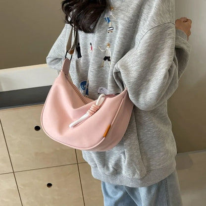 New Fashion Crossbody Bag Simple Wide Shoulder Strap Design Single Shoulder Bag Original Style Commuting Dumpling Women Bag