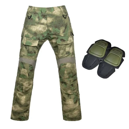 Outdoor Tactical Pants Men Clothing Elasticity G3 Combat Pants +Knee Pads Airsoft Trousers Green Hunting Clothes Elasticity Pant